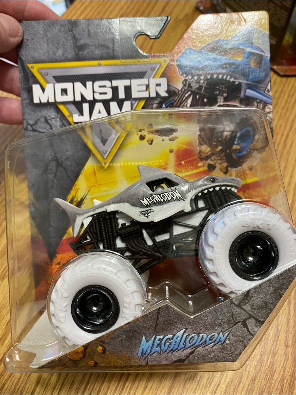 Monster Jam Monster Truck Megalodon series 1 gray & white